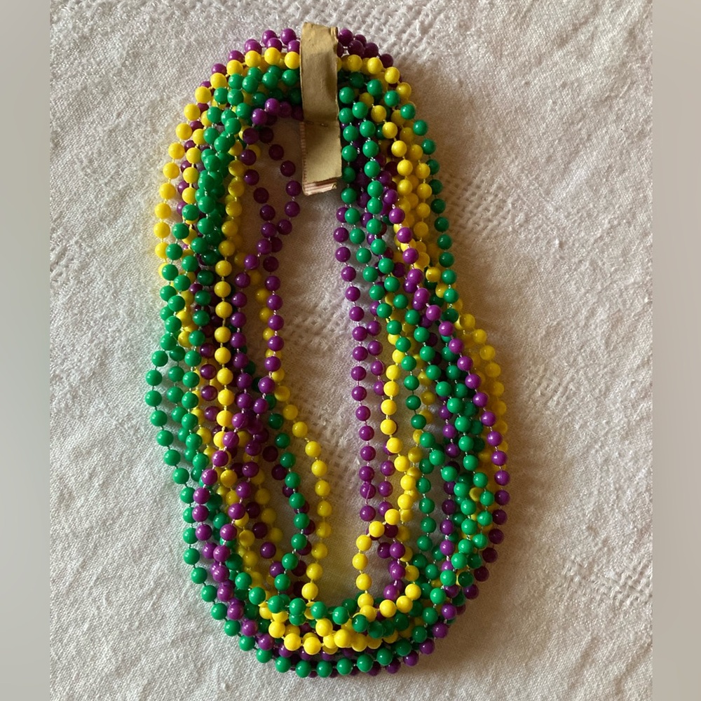 Vintage Mardi Gras Throw Beads Set of 12